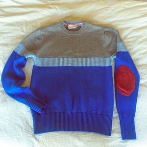 BOAST color block elbow patch sweater